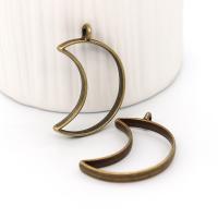 Zinc Alloy Moon Pendler, forgyldt, du kan DIY, flere farver til valg, 38x25.50mm, Solgt af PC