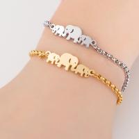 Titanium Steel Bracelet & Bangle Elephant plated Unisex 29mm Length Approx 18 cm Sold By PC