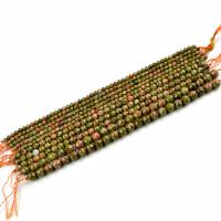 Natural Unakite Beads Round DIY green Sold Per Approx 200 mm Strand