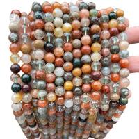 Prirodni kvarc nakit Beads, Fantom kvarc, Krug, uglađen, možete DIY & različite veličine za izbor, multi-boji, Prodano By Strand