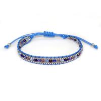 cristal bracelet, avec cordon de polyester & alliage de zinc, Style bohème & pour femme, plus de couleurs à choisir, Longueur Environ 5.5-11 pouce, Vendu par PC