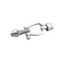 Nerezová ocel Kožený kabel spony, 304 Stainless Steel, DIY, Původní barva, 39x13x7mm, Otvor:Cca 4mm, 10PC/Lot, Prodáno By Lot