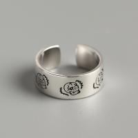 Sterling Silver Juvelyrika Finger žiedas, 925 sidabro, poliruotas, Bižuterijos & unisex, nikelio, švino ir kadmio nemokamai, 8mm,16.5mm, Pardavė PC