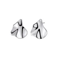 925 sterling zilver Stud Earring, mode sieraden & voor vrouw, nikkel, lood en cadmium vrij, 11x12.8mm, Verkocht door pair