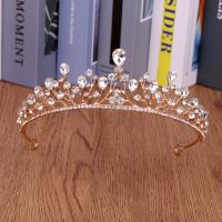 Diadema, lega in zinco, with cristallo, placcato, gioielli di moda & per la donna & con strass, nessuno, assenza di nichel,piombo&cadmio, 140x45mm, Venduto da PC