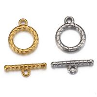 Cruach dhosmálta Toggle Clasp, 304 Cruach dhosmálta, plátáilte, DIY, dathanna níos mó le haghaidh rogha, 4seiteanna/Mála, Díolta De réir Mála