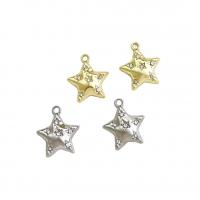 Zinc Alloy Rhinestone Pendants Star plated DIY & with rhinestone nickel lead & cadmium free Approx 2mm Approx Sold By Bag