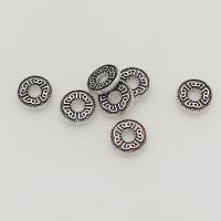 Zinc Alloy Spacer perler, Runde, antik sølv farve forgyldt, du kan DIY, 8mm, Hole:Ca. 1.5mm, Ca. 100pc'er/Bag, Solgt af Bag