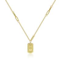 Colar de jóias de aço inoxidável, Aço inoxidável 304, with 6.5CM extender chain, banhado, para mulher, dourado, comprimento Aprox 42.5 cm, vendido por PC