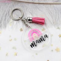 Key Chain, Akryl, mode smykker, flere farver til valg, 30mm, Solgt af PC