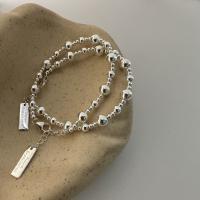 925 Sterling Silver Bracelet, stíl Cóiréis & do bhean, Fad Thart 5.9 Inse, Díolta De réir PC