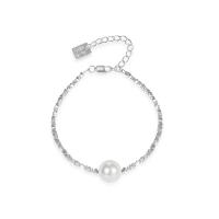 argent sterling 925 bracelet, avec perle de verre, avec 2inch chaînes de rallonge, bijoux de mode & pour femme, plus de couleurs à choisir, Longueur Environ 5.9 pouce, Vendu par PC