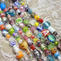 Lampwork Bead, plated, DIY & blandad, 5x35mm, 100PC/Bag, Säljs av Bag