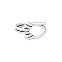 Sterling Silver Jewelry Finger Ring, 925 sterline d'argento, gioielli di moda & per la donna & cavo, assenza di nichel,piombo&cadmio, 18mm, Venduto da PC