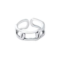 Sterling Silver Jewelry Finger Ring, 925 sterline d'argento, gioielli di moda & per la donna & cavo, assenza di nichel,piombo&cadmio, 18mm, Venduto da PC