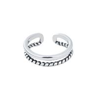 Sterling Silver Jewelry Finger Ring, 925 sterline d'argento, gioielli di moda & per la donna & cavo, assenza di nichel,piombo&cadmio, 18mm, Venduto da PC