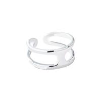 Sterling Silver Jewelry Finger Ring, 925 sterline d'argento, gioielli di moda & per la donna & cavo, assenza di nichel,piombo&cadmio, 18mm, Venduto da PC