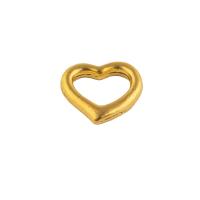 Colgantes de Metal en Forma Corazón, cuproníquel, Joyería & unisexo, dorado, libre de níquel, plomo & cadmio, 11x12x2mm, agujero:aproximado 8mm, Vendido por UD