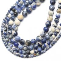 Perles en sodalite, Rond, DIY & normes différentes pour le choix, Trou:Environ 1mm, Vendu par Environ 38 cm brin