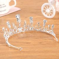 Tiaras, Cink ötvözet, ezüst színű bevonattal, divat ékszerek & a nő & strasszos, ezüst, nikkel, ólom és kadmium mentes, Belső átmérő:Kb 145mm, Által értékesített PC