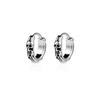 Titanium Staal Earring, Schedel, plated, voor de mens, oorspronkelijke kleur, Verkocht door PC