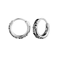 Titanium Staal Earring, plated, voor de mens, oorspronkelijke kleur, Verkocht door PC