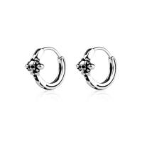 Titanium Staal Earring, Schedel, plated, voor de mens, oorspronkelijke kleur, Verkocht door PC