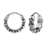 Titanium Staal Earring, Ster, plated, voor de mens, oorspronkelijke kleur, Verkocht door PC