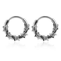 Titanium Staal Earring, plated, voor de mens, oorspronkelijke kleur, Verkocht door PC