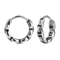 Titanium Staal Earring, plated, voor de mens, oorspronkelijke kleur, Verkocht door PC