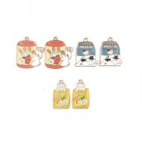 Zinc Alloy Enamel Pendants gold color plated DIY Approx Sold By Bag