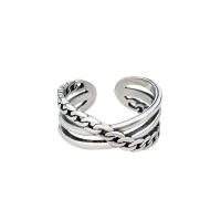 Sterling Silver Nakit Finger Ring, 925 Sterling Silver, modni nakit & za žene, nikal, olovo i kadmij besplatno, 17mm, Prodano By PC