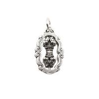 Pendentif en argent Sterling 925, DIY, protéger l'environnement, sans nickel, plomb et cadmium, 13.3x22.3mm, Trou:Environ 4.1mm, Vendu par PC