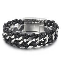 Resin armbanden, PU, met 304 roestvrij staal, Vintage & voor de mens, 22mm, Lengte Ca 22 cm, Verkocht door PC