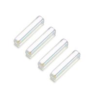 Glas Rechte buis, DIY, 4x20mm, Gat:Ca 1.2mm, Verkocht door PC