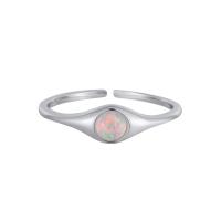 Sterling Silver Jewelry Finger Ring, 925 sterline d'argento, with Opale, gioielli di moda & per la donna, assenza di nichel,piombo&cadmio, Misura:7, Venduto da PC