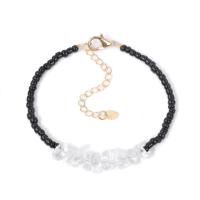 Bracciali ottone, with Seedbead & Pietra naturale, with 5cm extender chain, placcato, gioielli di moda, nessuno, assenza di nichel,piombo&cadmio, Lunghezza 16 cm, Venduto da PC