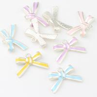 Zinc Alloy Bowknot Pendants plated DIY & enamel nickel lead & cadmium free Sold By Bag