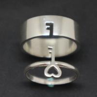 Sinc Alloy Ring Set, plátáilte, 2 phíosa & jewelry faisin & dearaí éagsúla do rogha & do bhean, nicil, luaidhe & caidmiam saor in aisce, Díolta De réir Socraigh