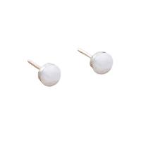 925 Sterling Silver Stud Earrings plated for woman silver color Sold By Pair