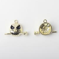 Zinc Alloy Skull Pendants plated DIY nickel lead & cadmium free Sold By Bag