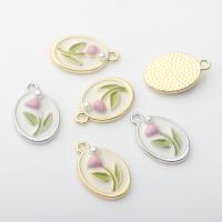 Zinc Alloy Enamel Pendants plated DIY nickel lead & cadmium free Sold By Bag