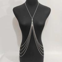 Body Chain Smycken, Zink Alloy, med Plast Pearl, mode smycken & för kvinna, fler färger för val, nickel, bly och kadmium gratis, 53cm,50cm,54cm,59cm,63cm, Säljs av PC