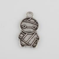 Zink legering hanger Cabochon instelling, Zinc Alloy, Mummie, antiek zilver plated, Vintage & DIY, 36.80x22.20x1.30mm, Gat:Ca 1.7mm, Verkocht door Bag