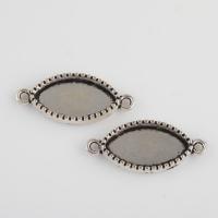 Sinc Alloy nascóirí Socrú, Eye Capall, dath airgid antique plátáilte, seanré & DIY & 1/1 lúb, 28x15.80x1.70mm, Poll:Thart 1.9mm, Díolta De réir Mála