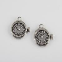 Zinc Alloy Pendants Clock antique silver color plated vintage & DIY Approx 1.7mm Sold By Bag