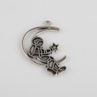 Zinc Alloy Hollow Pendants Astronaut antique silver color plated vintage & DIY Approx 1.7mm Sold By Bag