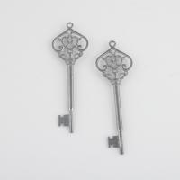 Zinklegering Key Hangers, Zinc Alloy, Sleutel, antiek zilver plated, Vintage & DIY & hol, 69x21.90x5mm, Gat:Ca 1.8mm, Verkocht door Bag