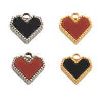 Stainless Steel Heart Pendants 304 Stainless Steel with Acrylic Vacuum Ion Plating fashion jewelry & Unisex & epoxy gel Approx 2mm Sold By PC