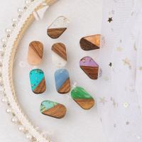 Wood Pendants with Resin Geometrical Pattern epoxy gel DIY Approx Sold By Bag